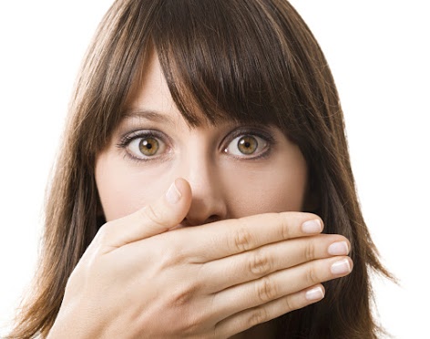 girl with bad breath